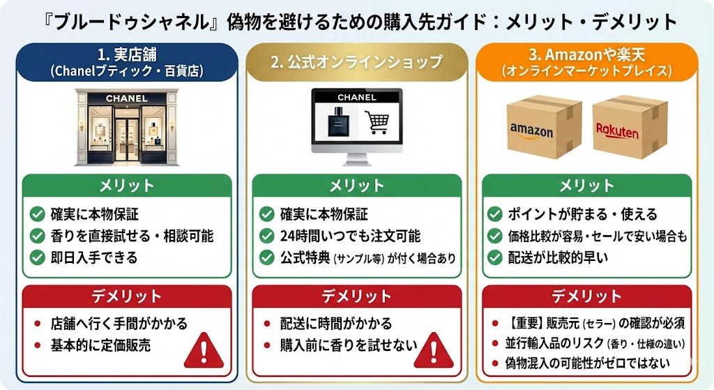 ブルードゥシャネルのおすすめ購入先